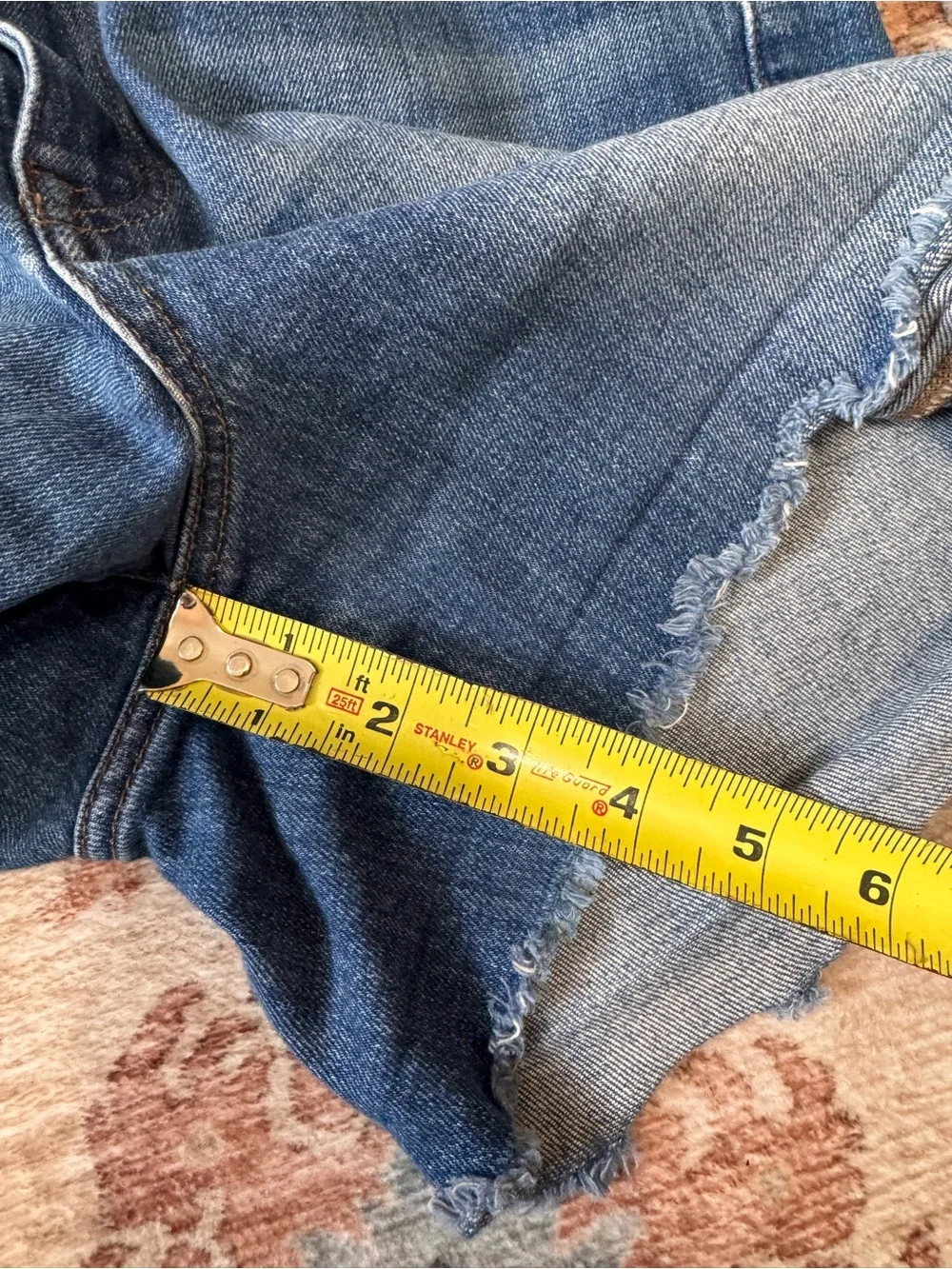 Madewell High Rise Denim Shorts Size 27 Raw Hem Blue Jean Cutoffs